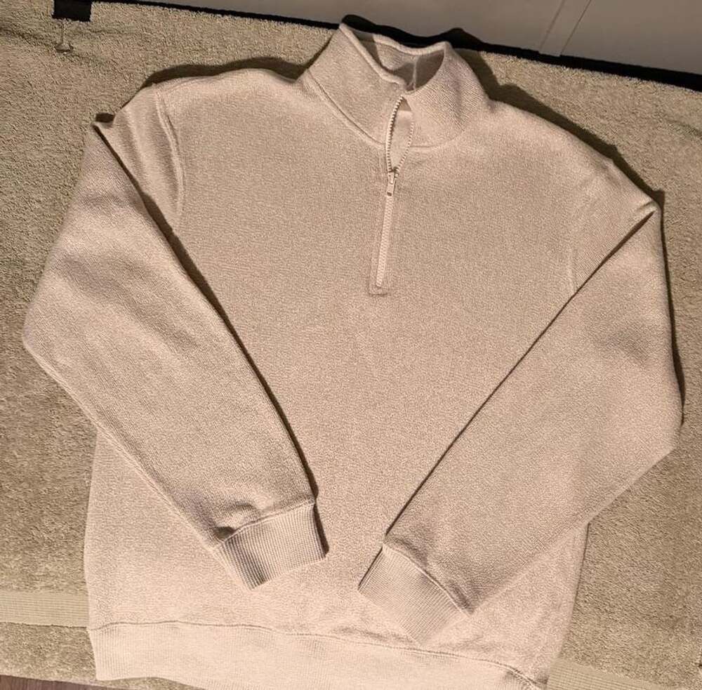 RedHead 1/4 Zip Pullover Sweater Size S Beige Textured